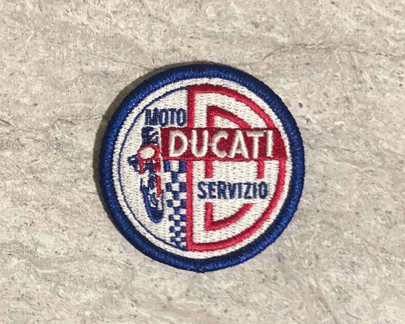 Retro Ducati Motorcycle "Moto Servizio" Patch