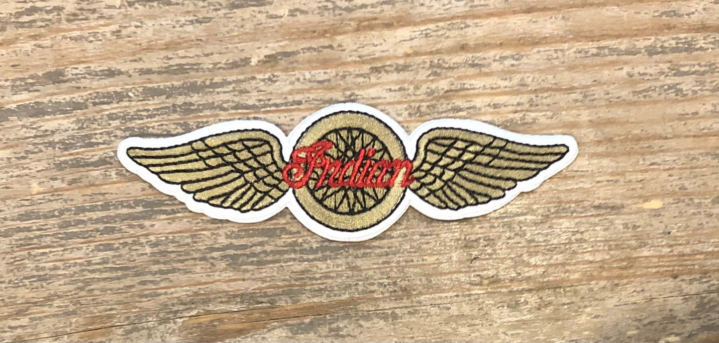 Retro Indian Motorcycle Wings Patch