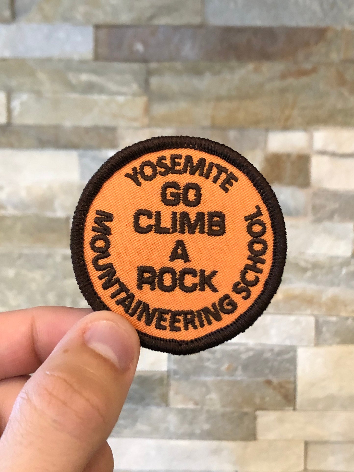 Retro Yosemite Mountaineering School “Go Climb A Rock” Patch