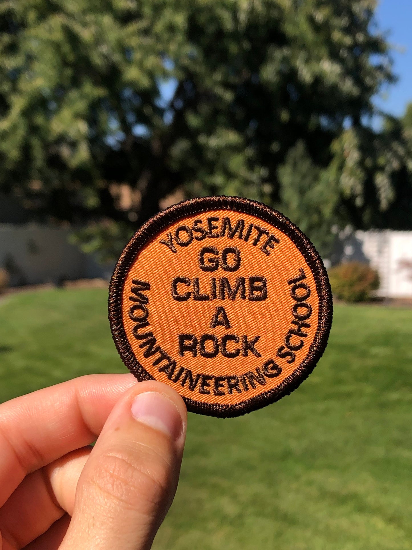 Retro Yosemite Mountaineering School “Go Climb A Rock” Patch
