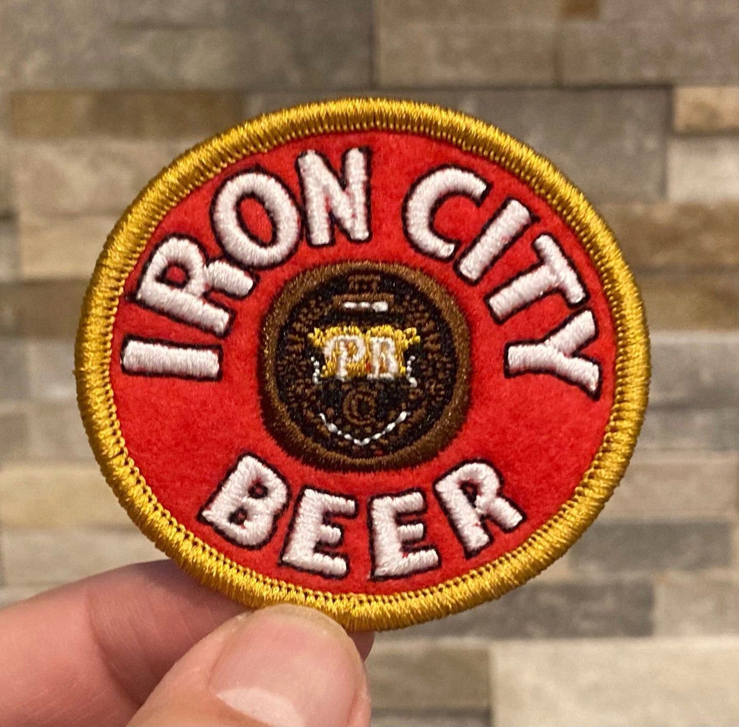 Retro Iron City Beer Patch; Iron City Brewery