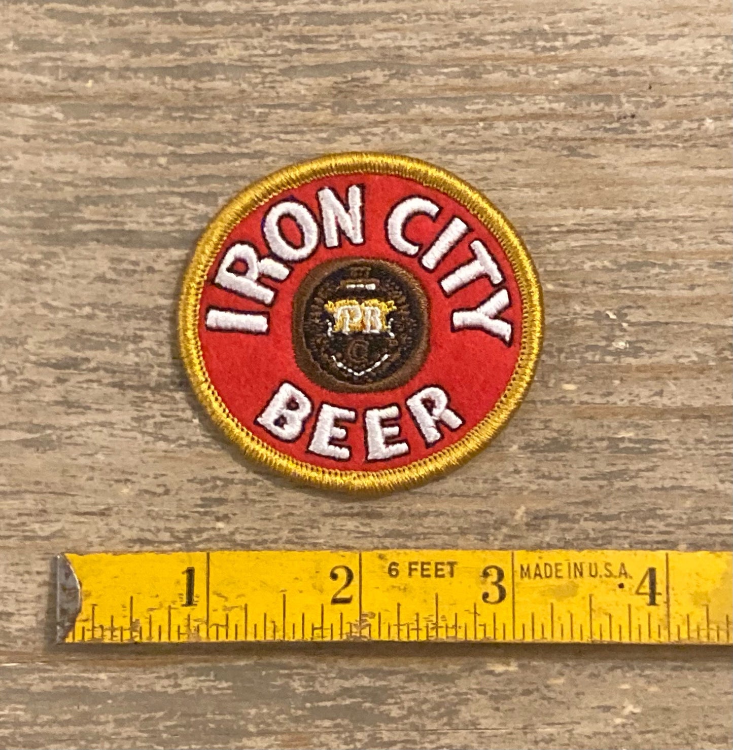 Retro Iron City Beer Patch; Iron City Brewery