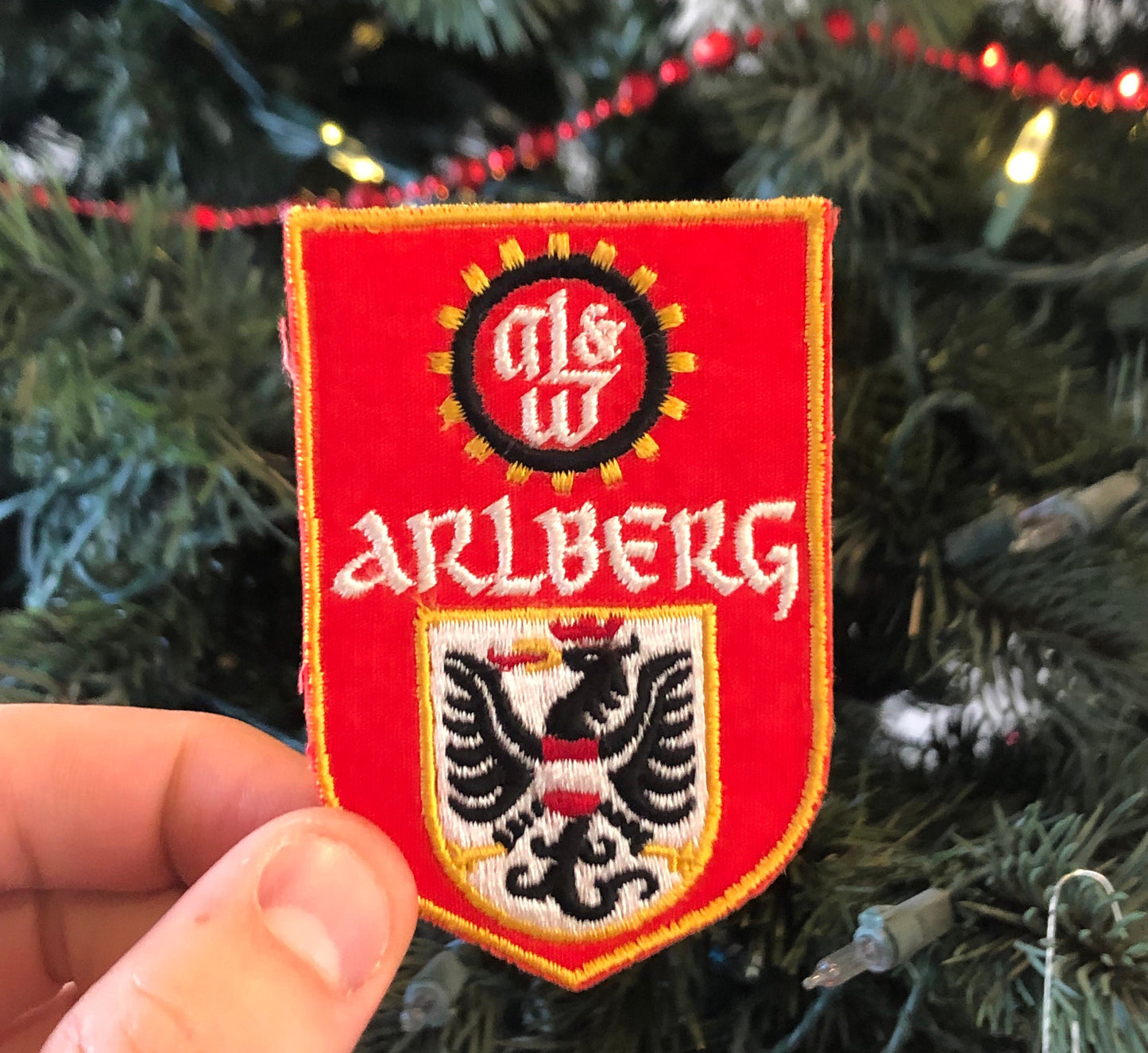 Retro Arlberg, Austria Flag Patch