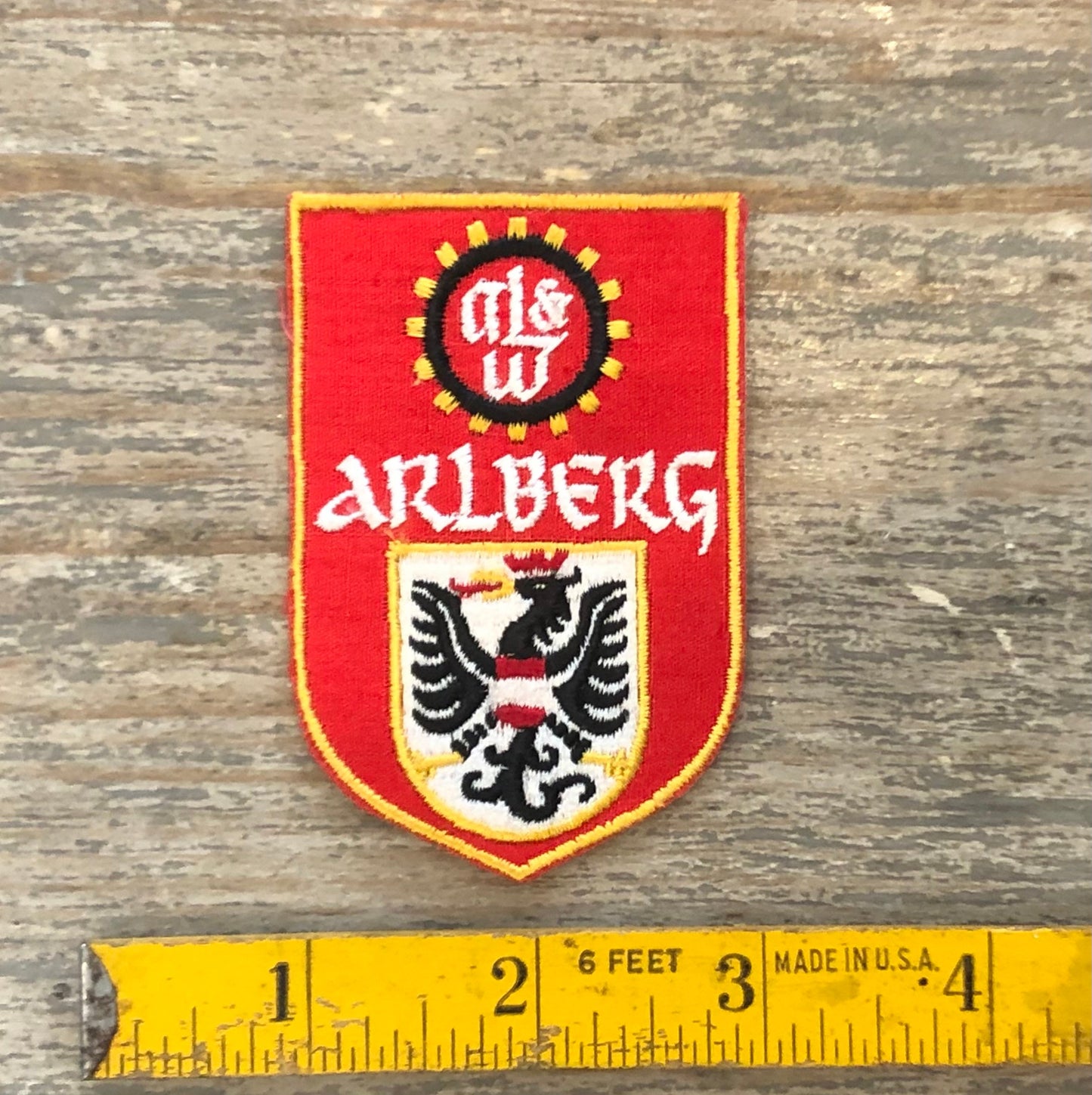 Retro Arlberg, Austria Flag Patch