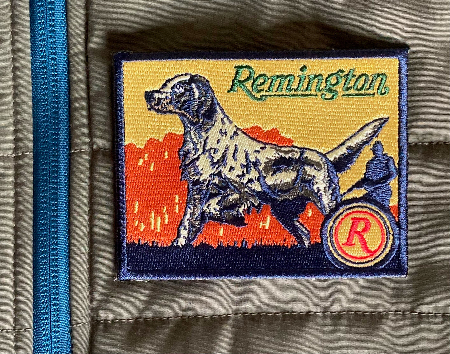 Retro Remington Firearms Hunting Dog Patch - Pointer