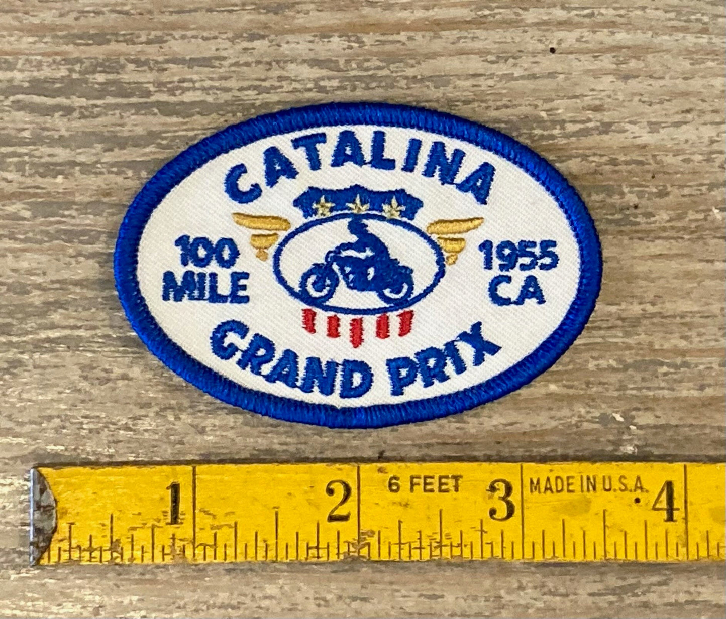 Retro 1955 CA 100 Mile Catalina Grand Prix Motorcycle Racing Patch