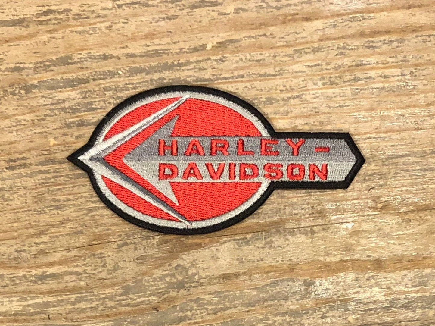 Retro Harley Davidson Motorcycle Arrow Patch