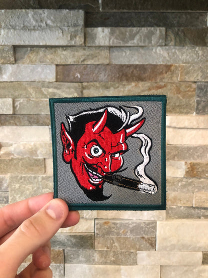Devil Smoking a Cigar Military Patch; Forward Observations