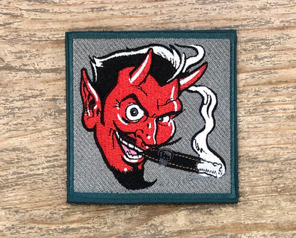 Devil Smoking a Cigar Military Patch; Forward Observations