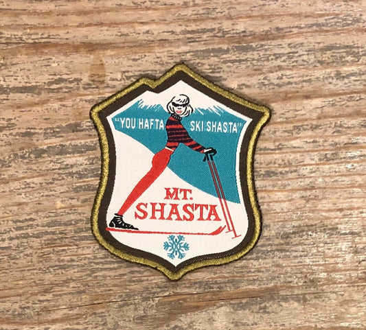 Retro Mt. Shasta “You Hafta Ski Shasta” Embroidered Patch