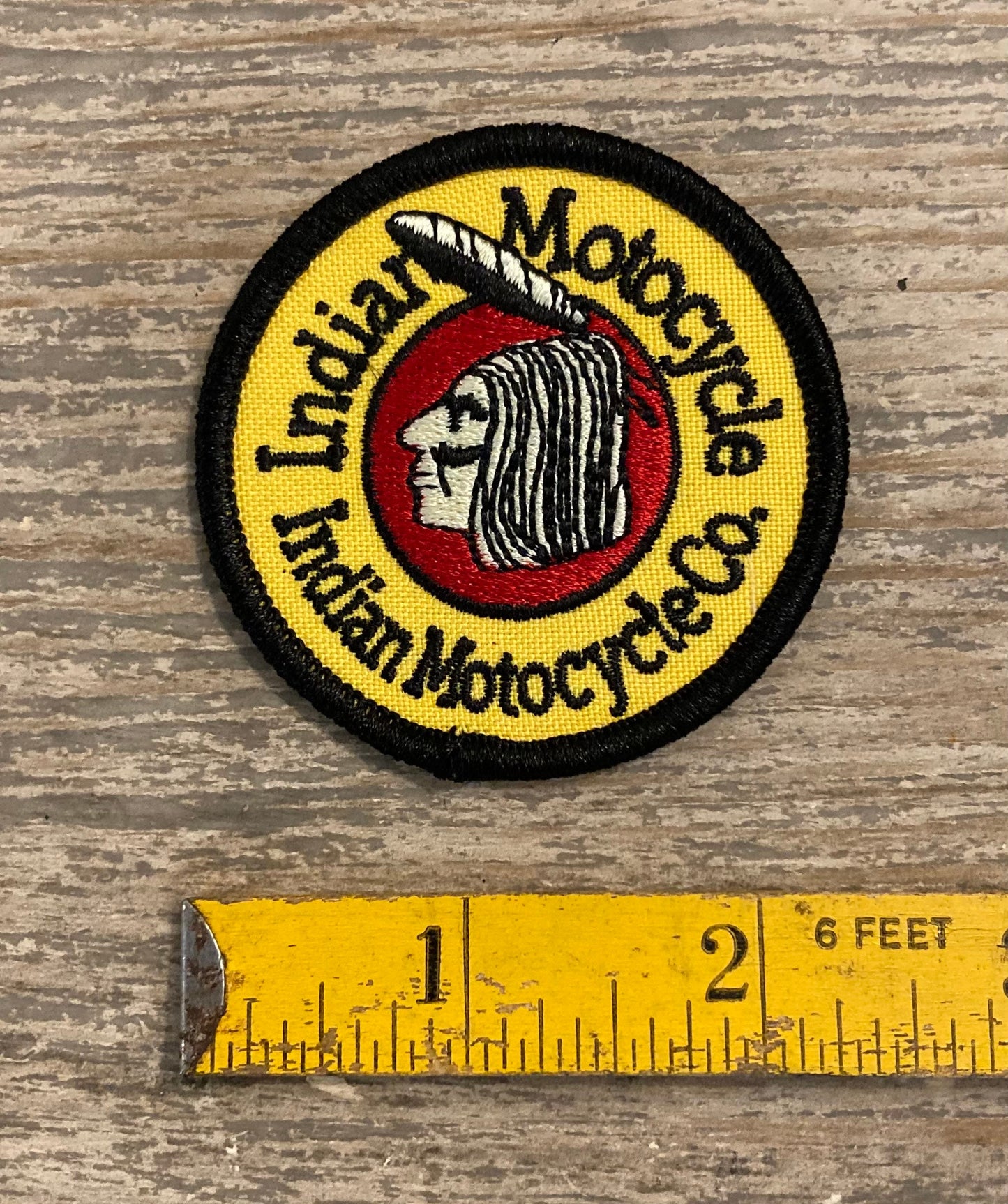 Retro Indian Motorcycle Circular Patch