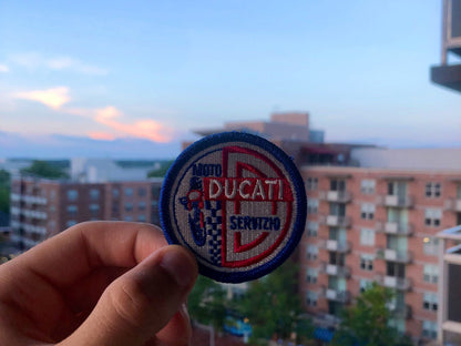 Retro Ducati Motorcycle "Moto Servizio" Patch