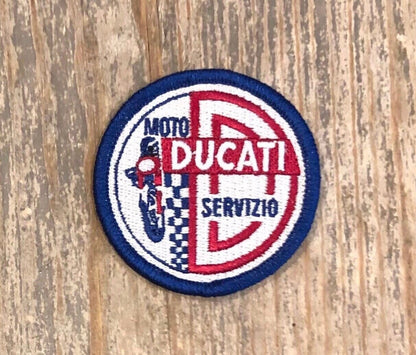 Retro Ducati Motorcycle "Moto Servizio" Patch