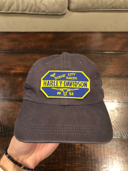 Retro 1953 Harley Davidson Motorcycle Dodge City Races Patch