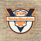 Retro Harley Davidson Motorcycle "50 Years American Made" Patch