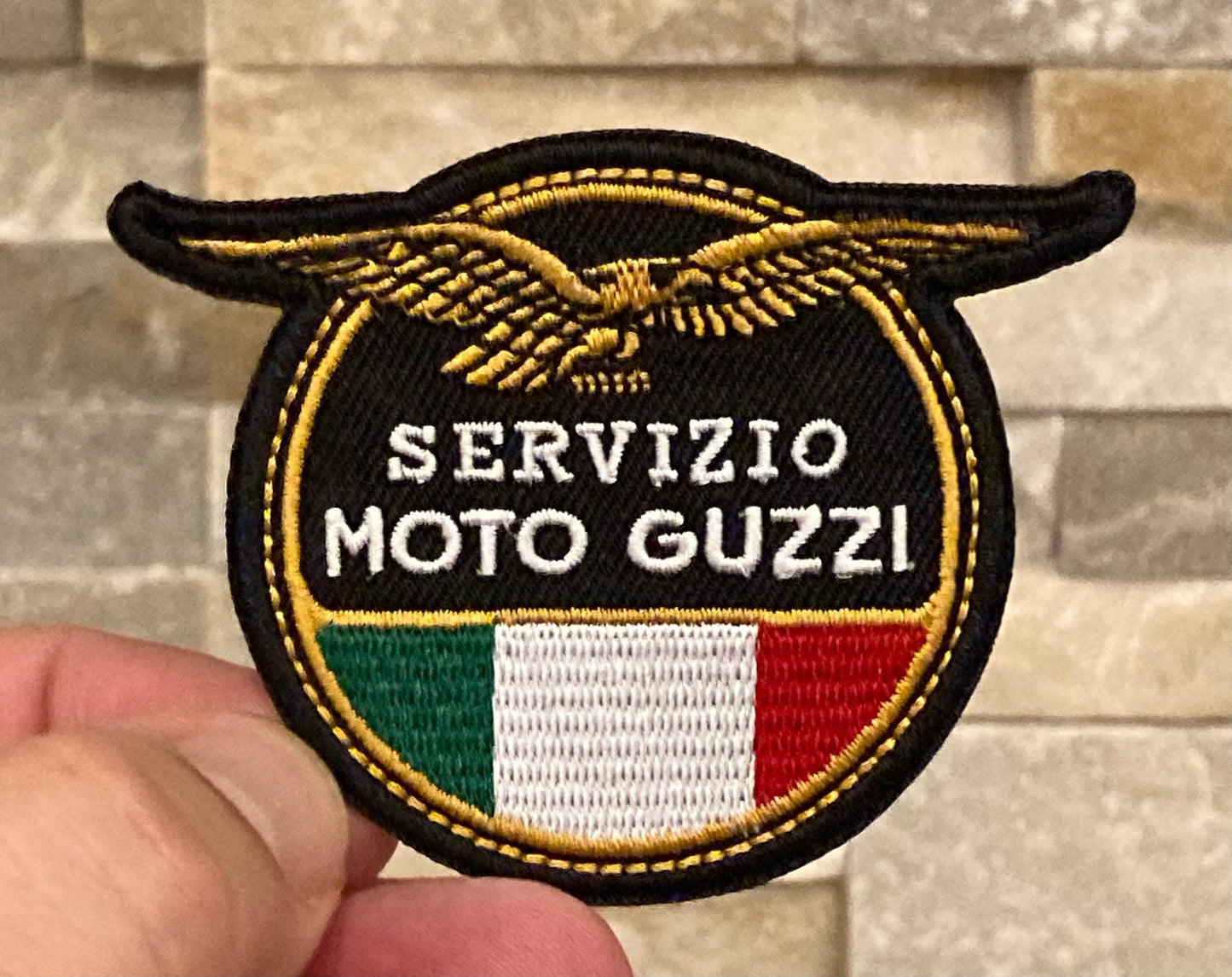 Retro Italian Servizio Moto Guzzi Patch