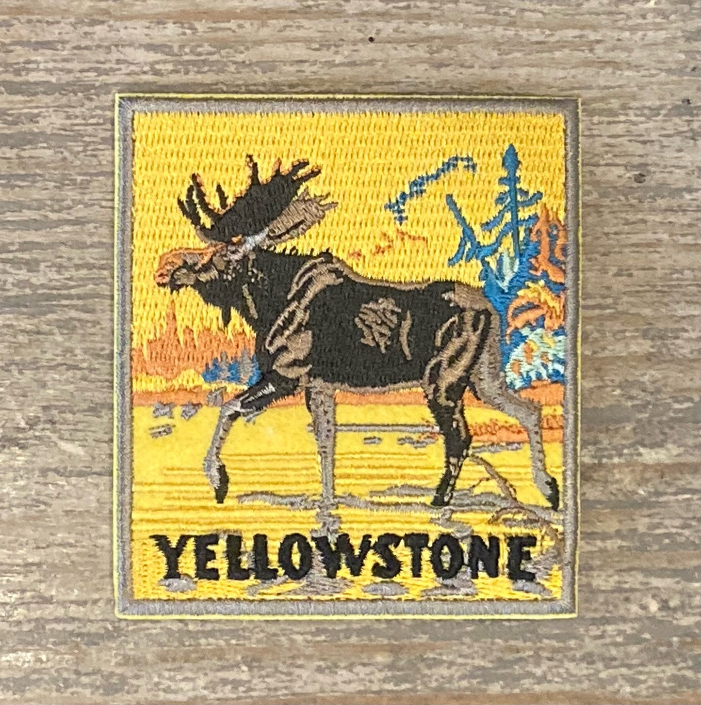 Retro Yellowstone National Park Giant Moose Patch