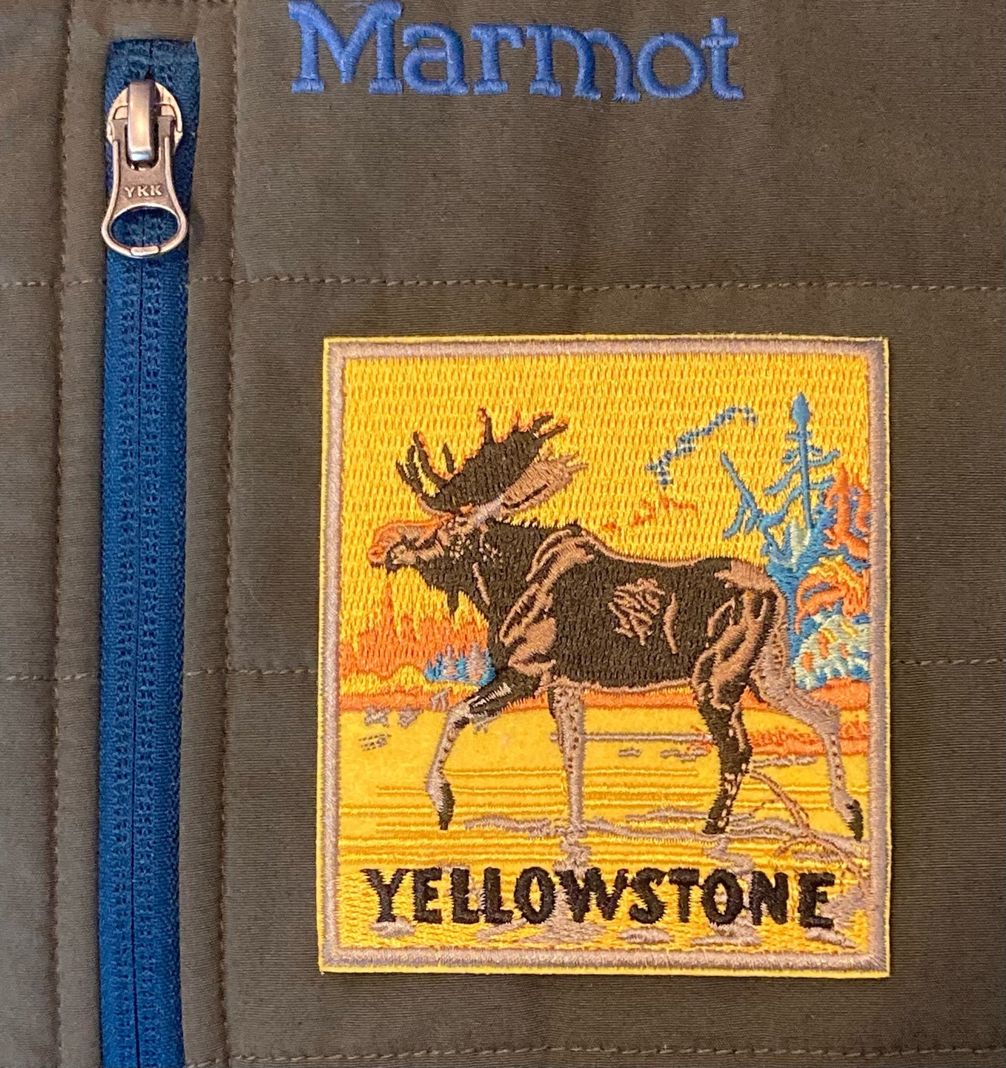 Retro Yellowstone National Park Giant Moose Patch