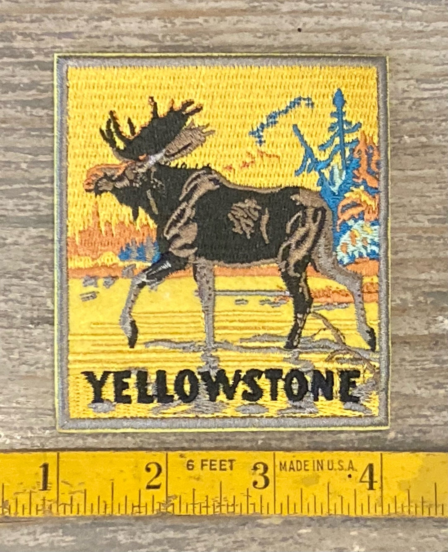 Retro Yellowstone National Park Giant Moose Patch