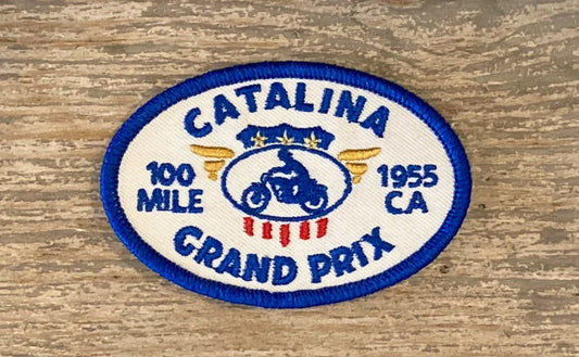 Retro 1955 CA 100 Mile Catalina Grand Prix Motorcycle Racing Patch