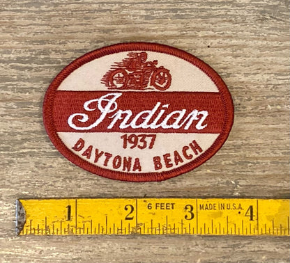 Retro Indian Motorcycle 1937 Daytona Beach Racing Patch