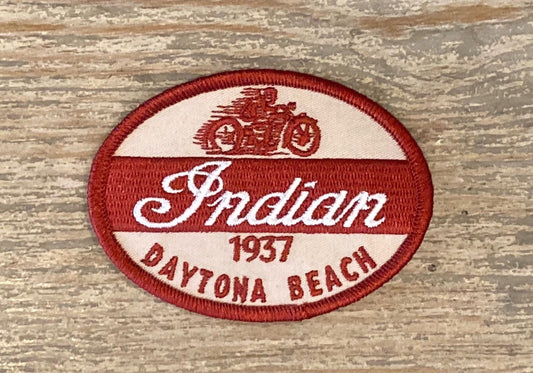 Retro Indian Motorcycle 1937 Daytona Beach Racing Patch