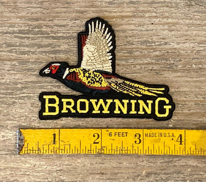 Retro Browning Firearms Flying Quail Hunting Patch