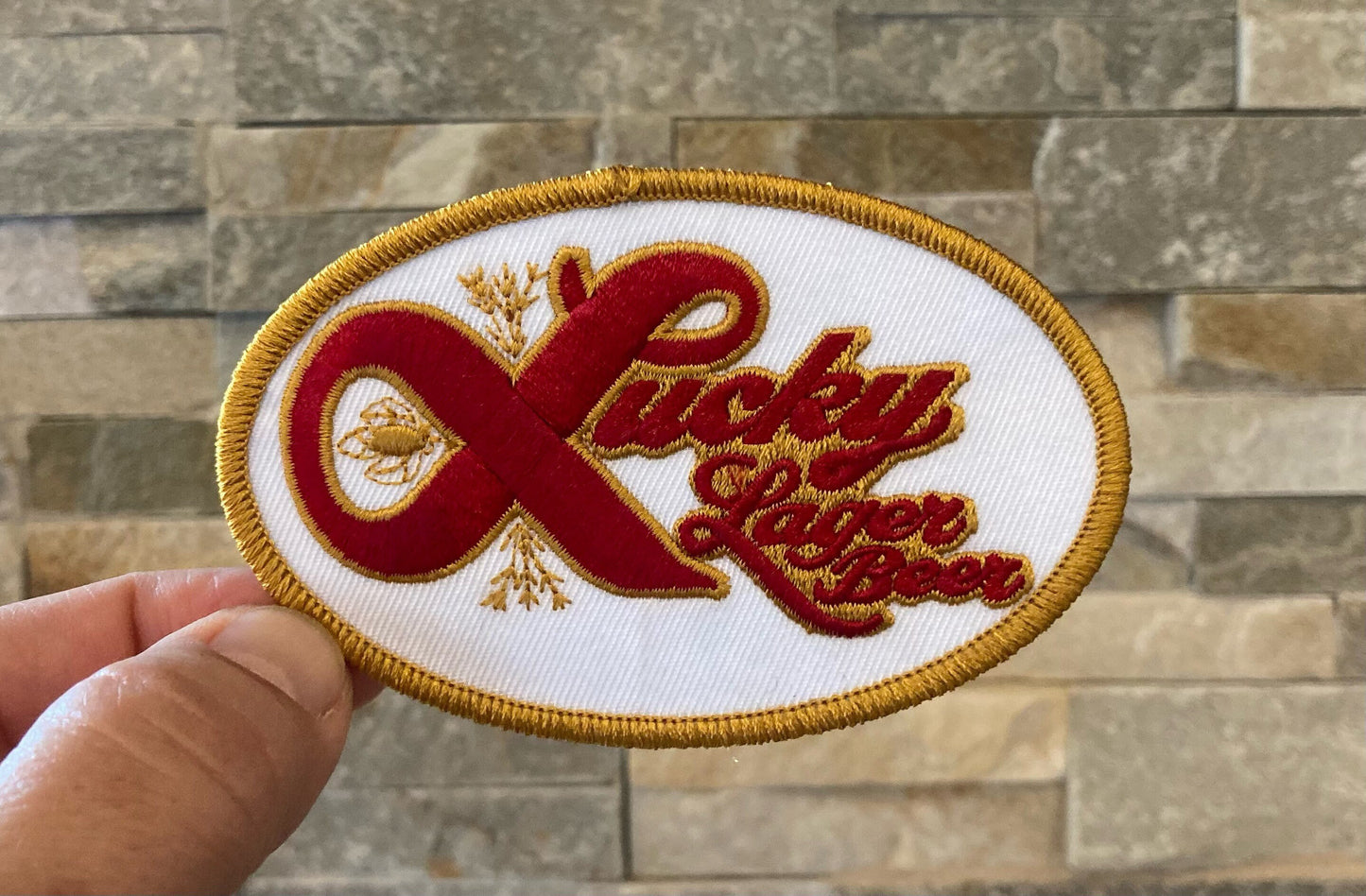 Retro Lucky Lager Beer Patch
