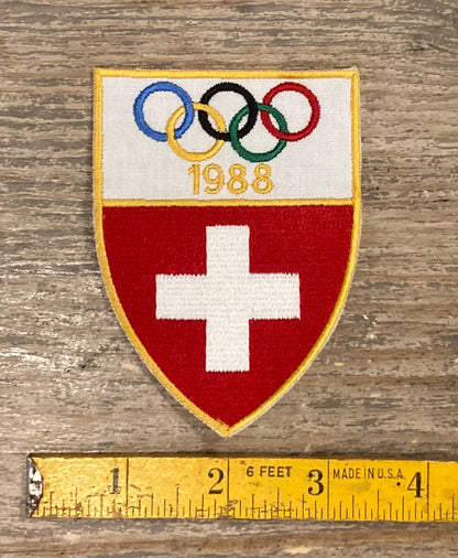 Retro 1988 Switzerland Olympic Team Swiss Patch