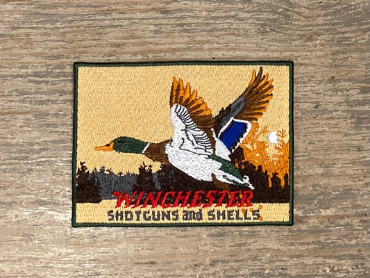 Retro Winchester Firearms Mallard Duck Shotguns and Shells Patch