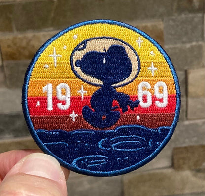 Retro 1969 Snoopy Apollo Moon Landing Patch