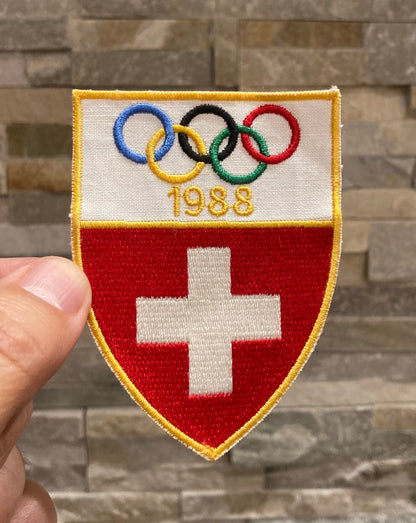 Retro 1988 Switzerland Olympic Team Swiss Patch